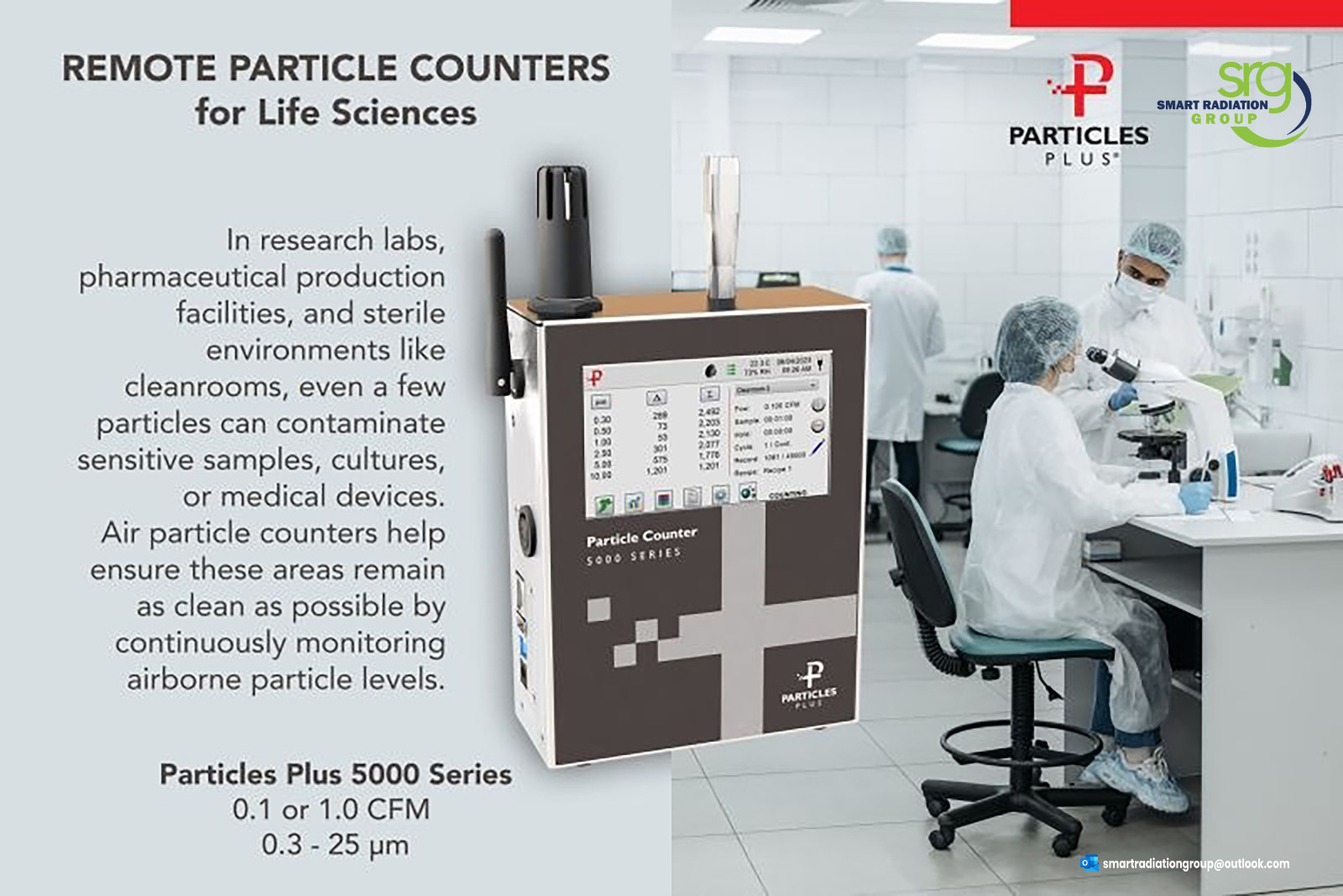 REMOTE PARTICLE COUNTERS FOR LIFE SCIENCES